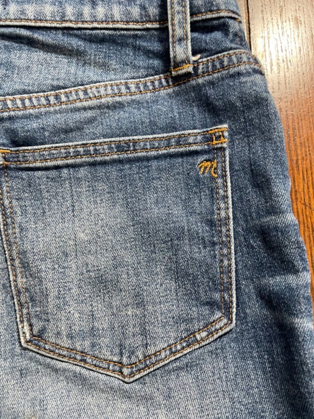 Madewell High-Rise Denim Jean Shorts Cutoffs Frayed Raw Hem 23 000 - Picture 8 of 9